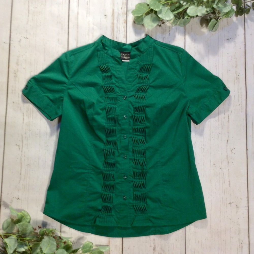 Tailor B. Moss Zig Zag Pintucked Blouse